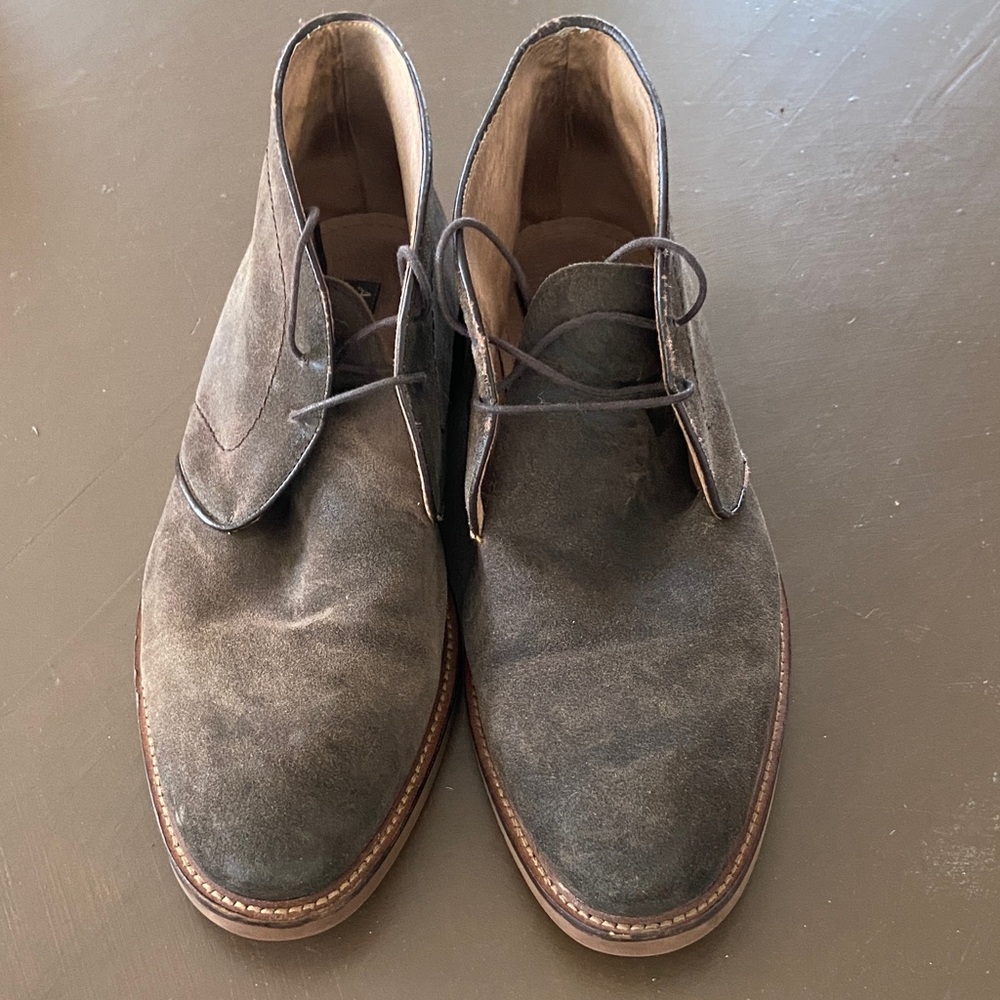 Aston Grey Uptown Chukka Desert Boot in Grey Suede Men's 10.5